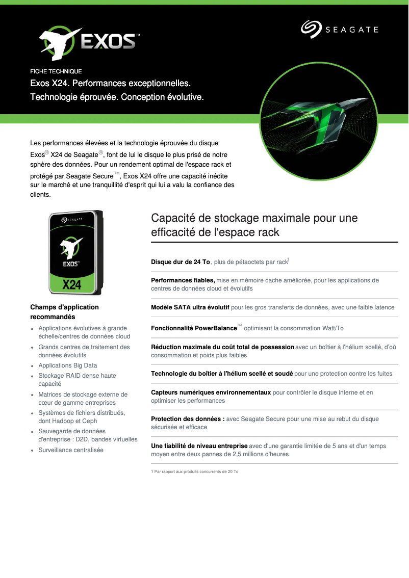 Image de la première page du manuel de l'appareil Exos X24