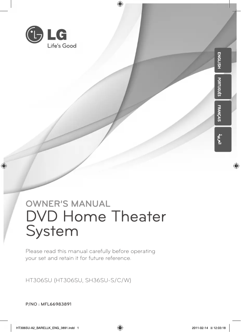 Page n°1 - Manuel utilisateur LG HT306SU-F2