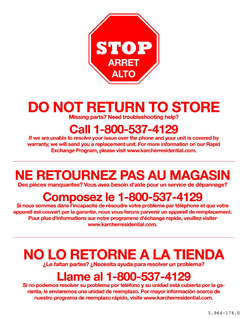 Página 1 del manual Manual de usuario Kärcher K2 CCK