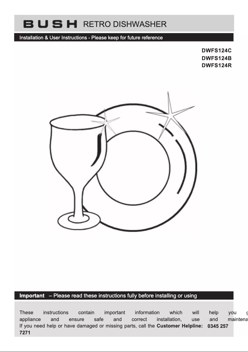 Image de la première page du manuel de l'appareil DWFS124R