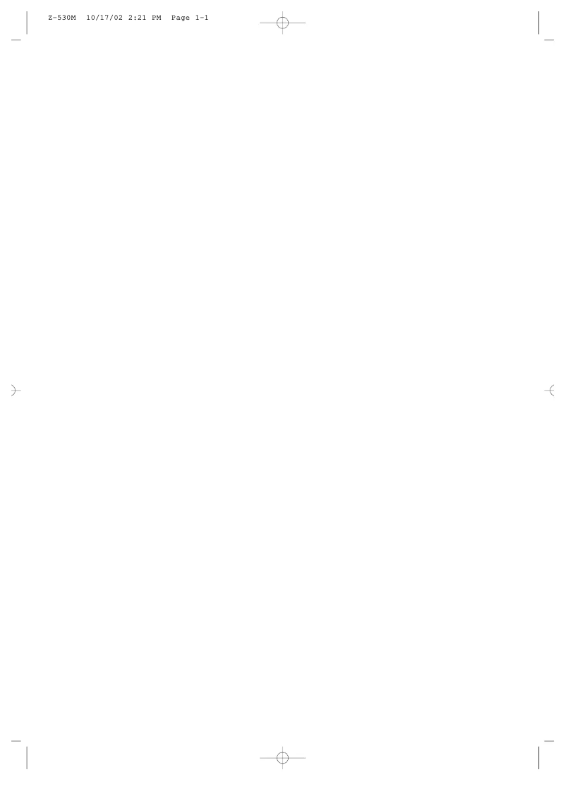 Image de la première page du manuel de l'appareil Z-530M