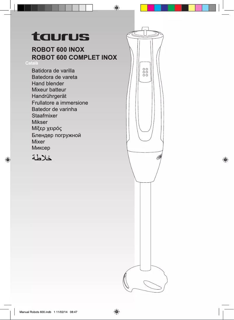 Page n°1 - Manuel utilisateur Taurus Robot 600
