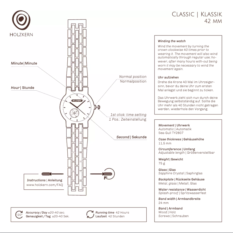 Page 1 de la notice Manuel utilisateur Holzkern Epikur