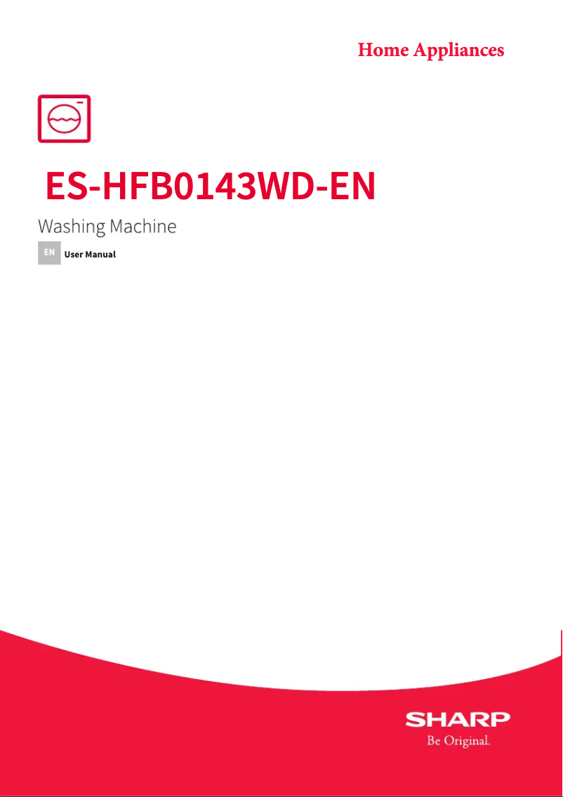 Page n°1 - Manuel utilisateur Sharp ES-HFB0143WD-EN