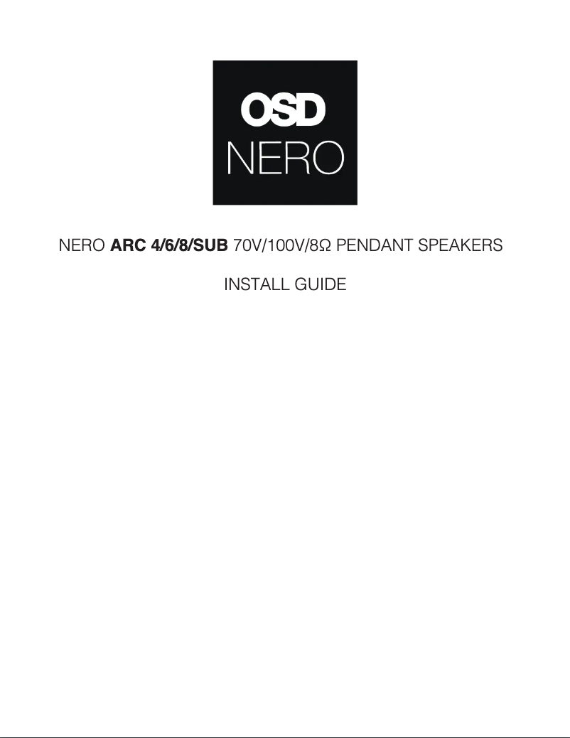 Page 1 de la notice Manuel utilisateur OSD Audio Nero Arc 4