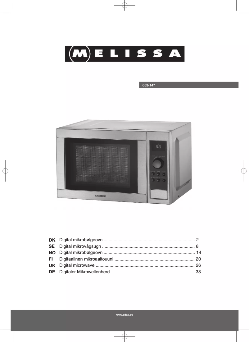 Imagen de la primera página del manual del dispositivo 653-147