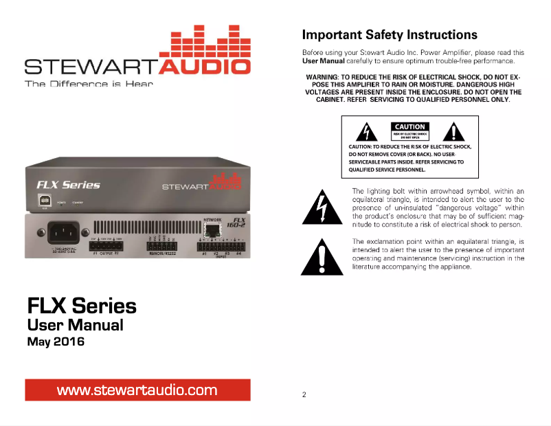 Page n°1 - Manuel utilisateur Stewart FLX80-4