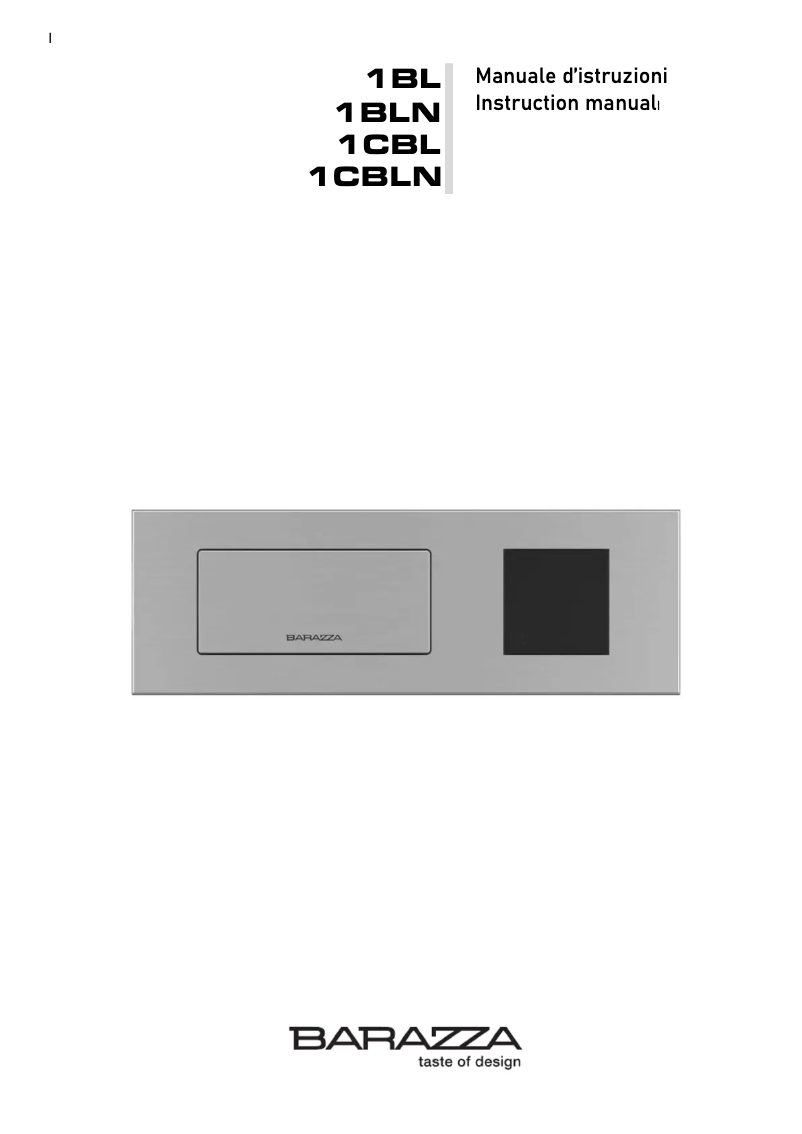 Image de la première page du manuel de l'appareil 1CBLN