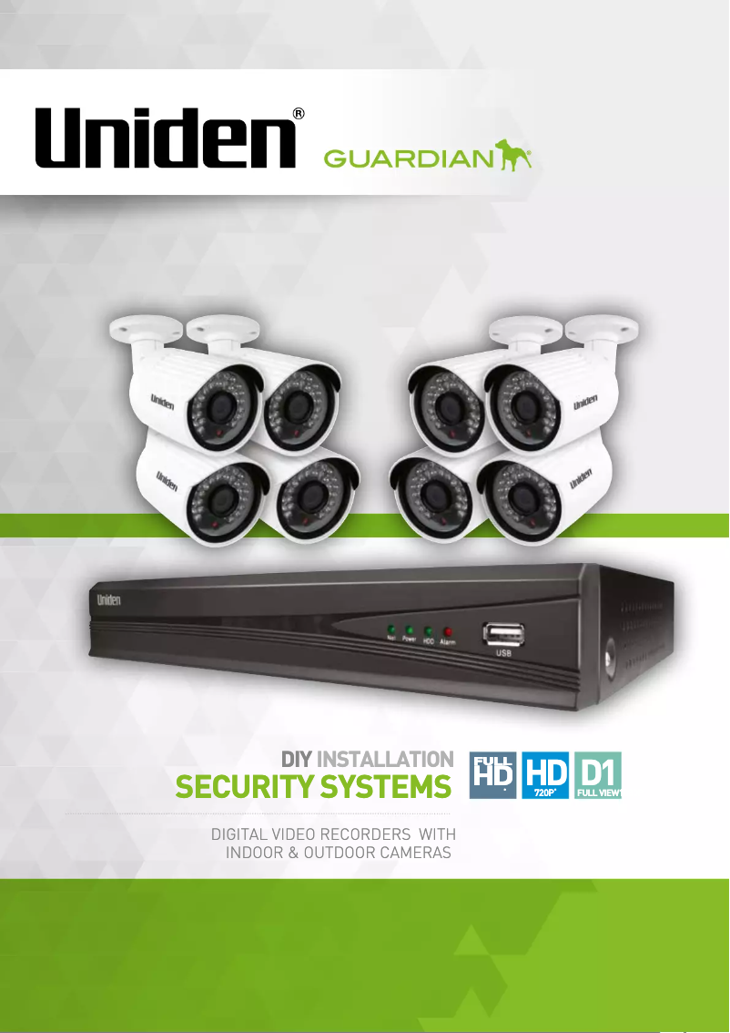 Page 1 de la notice Brochure Uniden GDVR8342