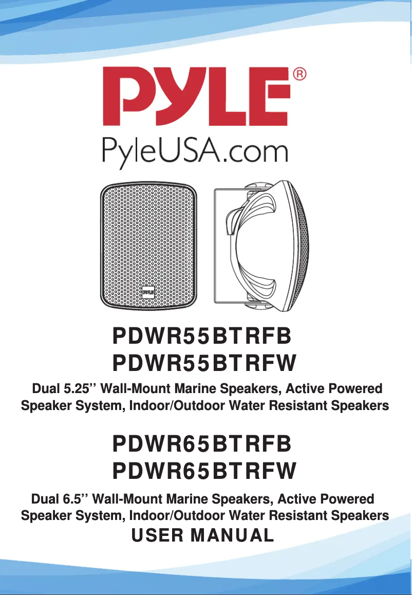 Page n°1 - Manuel utilisateur Pyle PDWR65BTRFB