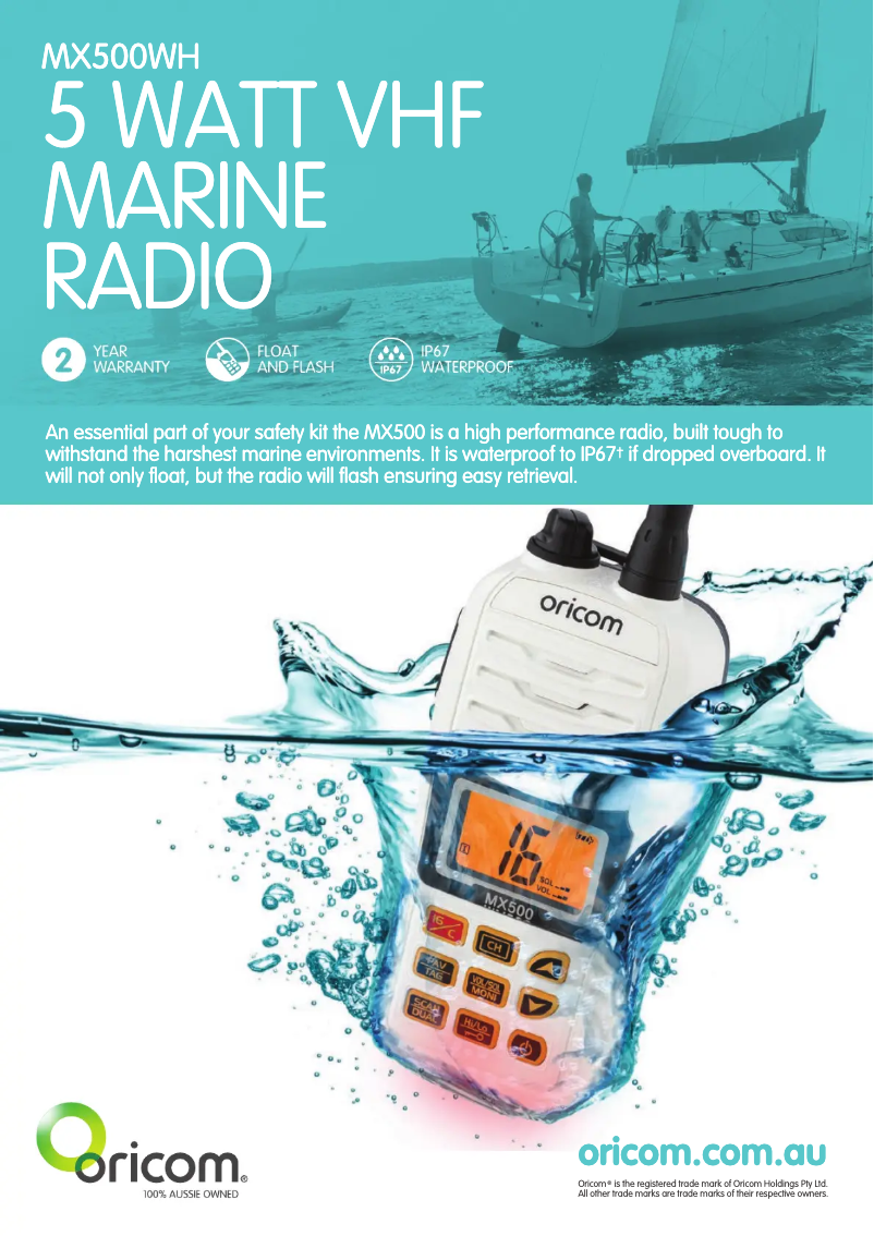 Página 1 del manual Ficha técnica Oricom MX500