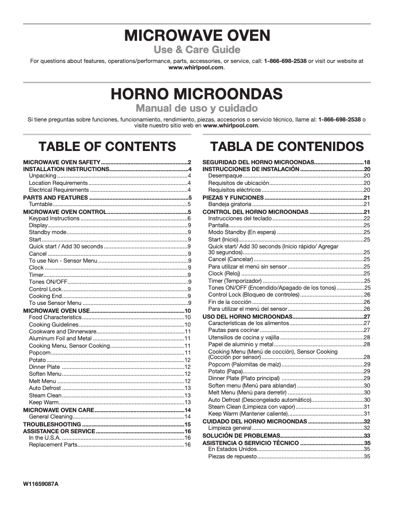 Page n°1 - Manuel utilisateur Whirlpool UMCS5022