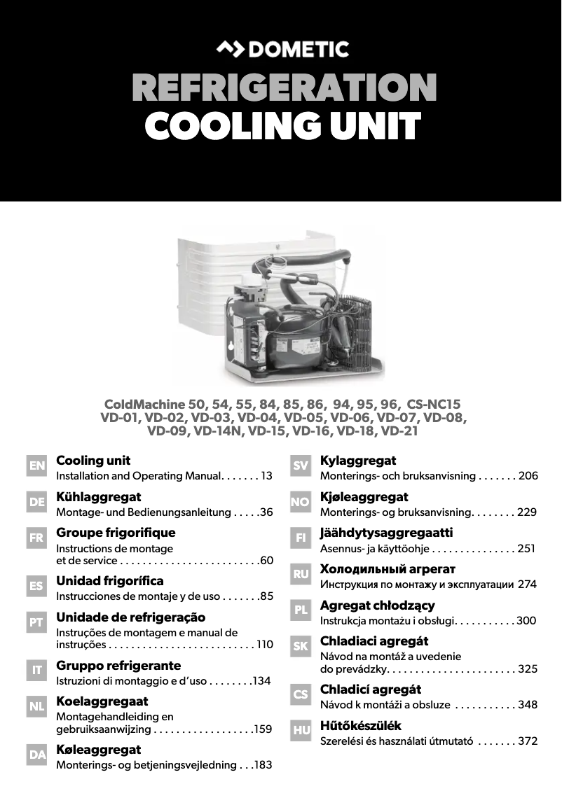 Página 1 del manual Manual de usuario Dometic ColdMachine CU 84
