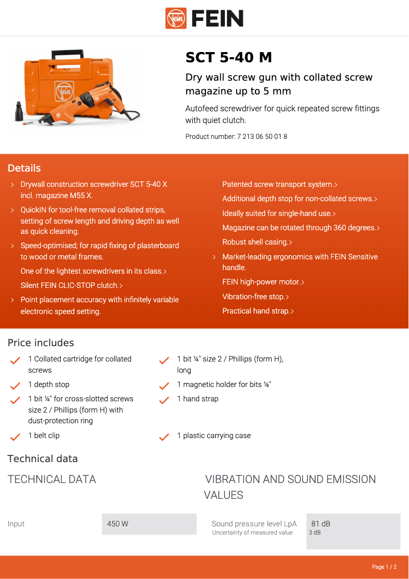 Image de la première page du manuel de l'appareil SCT 5-40 M