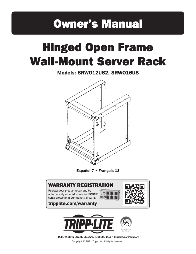 Image de la première page du manuel de l'appareil SmartRack SRWO16US