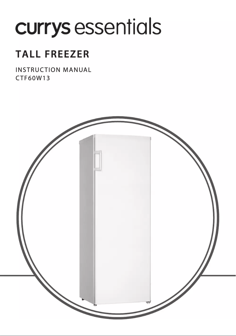 Page 1 de la notice Manuel utilisateur Currys Essentials CTF60W13