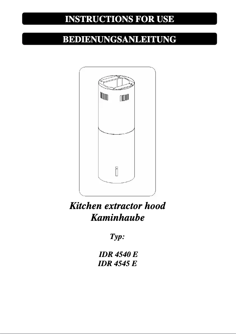 Image de la première page du manuel de l'appareil IDR4540E