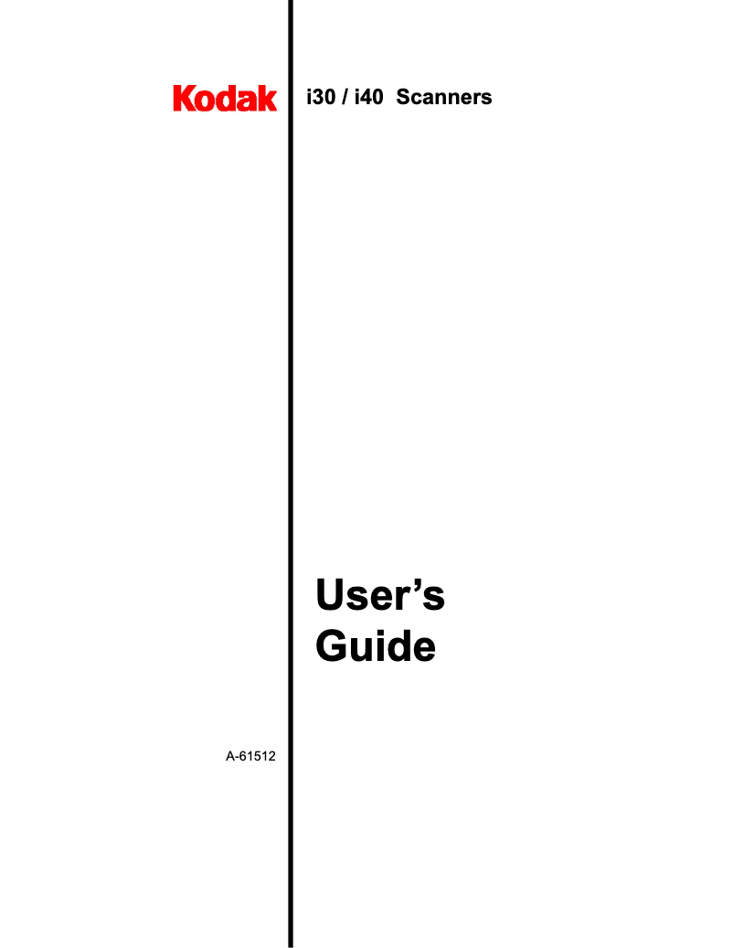 Page n°1 - Manuel utilisateur Kodak i40