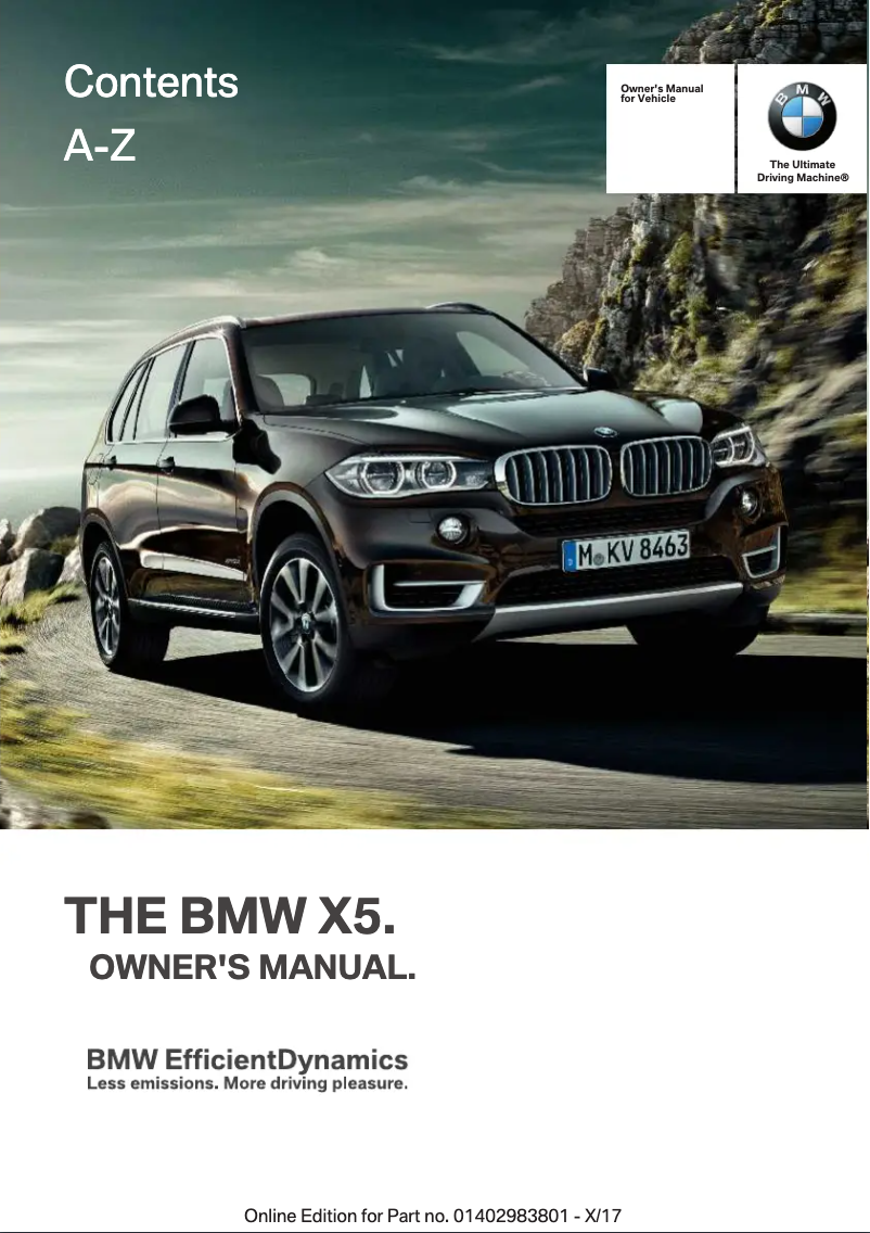 Page 1 de la notice Manuel utilisateur BMW X5 (2018)