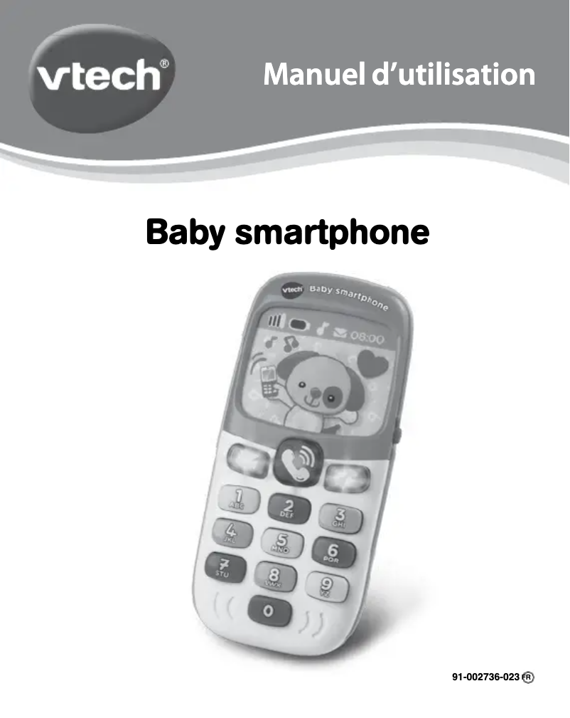 Page 1 de la notice Manuel utilisateur Vtech Baby smartphone bilingue rose