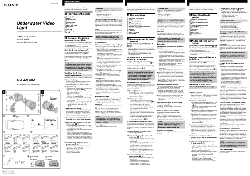 Page n°1 - Manuel utilisateur Sony HVL-ML20M