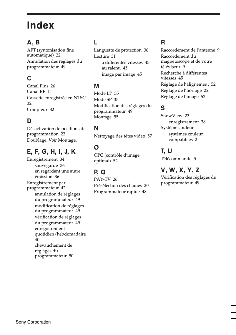 Image de la première page du manuel de l'appareil SLV-E530B
