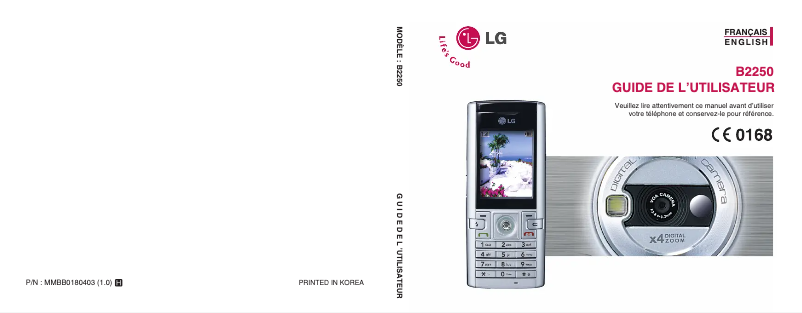 Page n°1 - Manuel utilisateur LG B2250