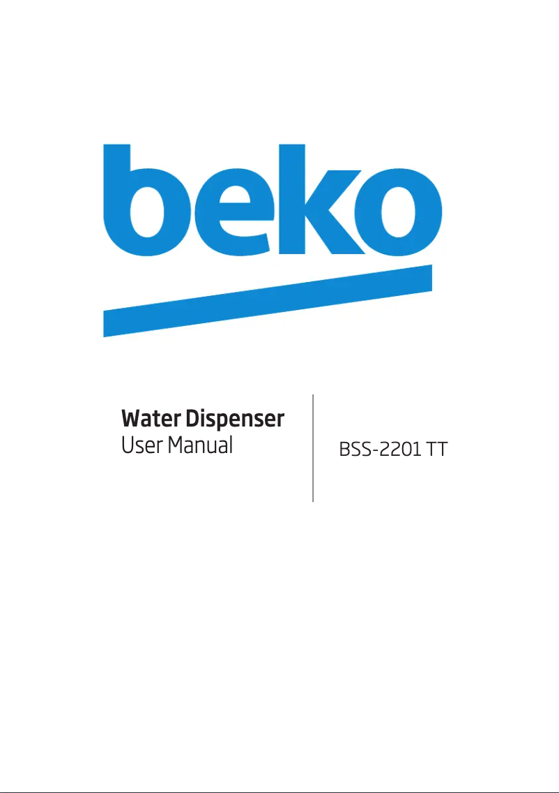 Page n°1 - Manuel utilisateur Beko BSS-2201 TT