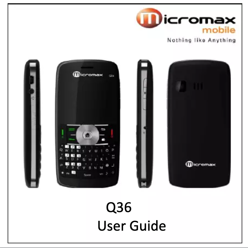 Page n°1 - Manuel utilisateur Micromax Q36