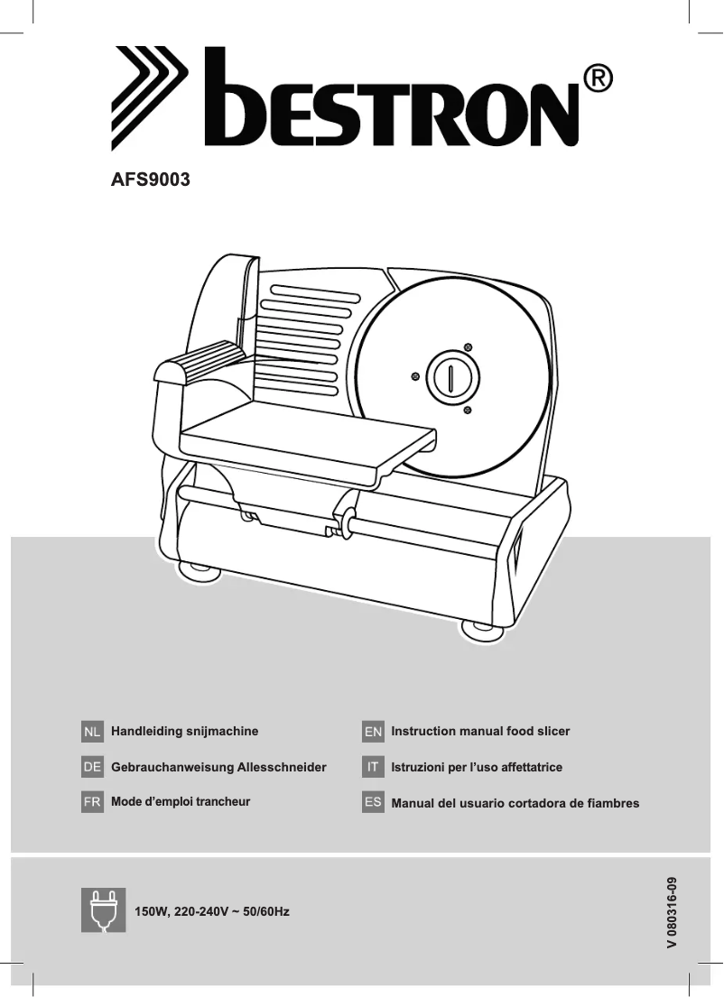 Page n°1 - Manuel utilisateur Bestron AFS9003