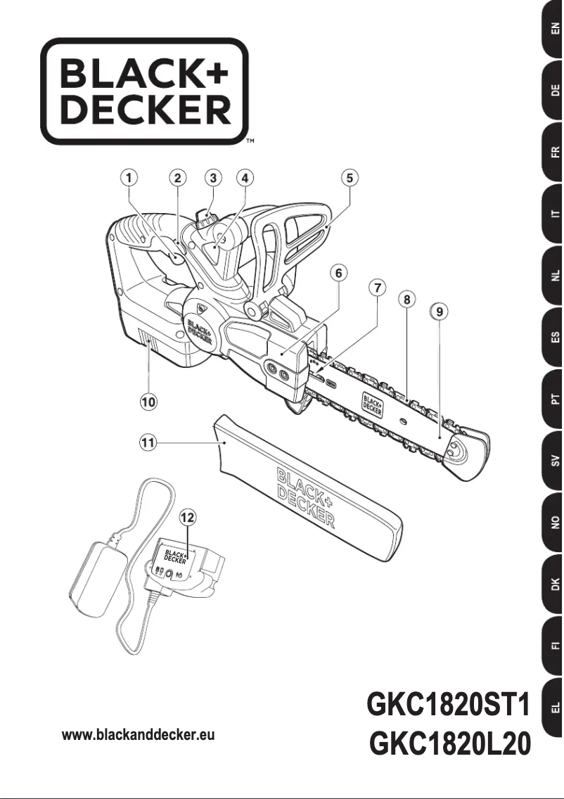 Page 1 de la notice Manuel utilisateur Black & Decker GKC1820ST1