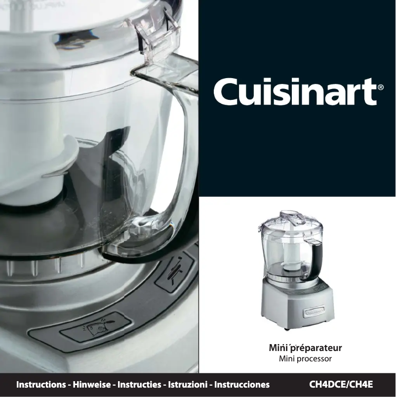 Page 1 de la notice Manuel utilisateur Cuisinart CH4DCE