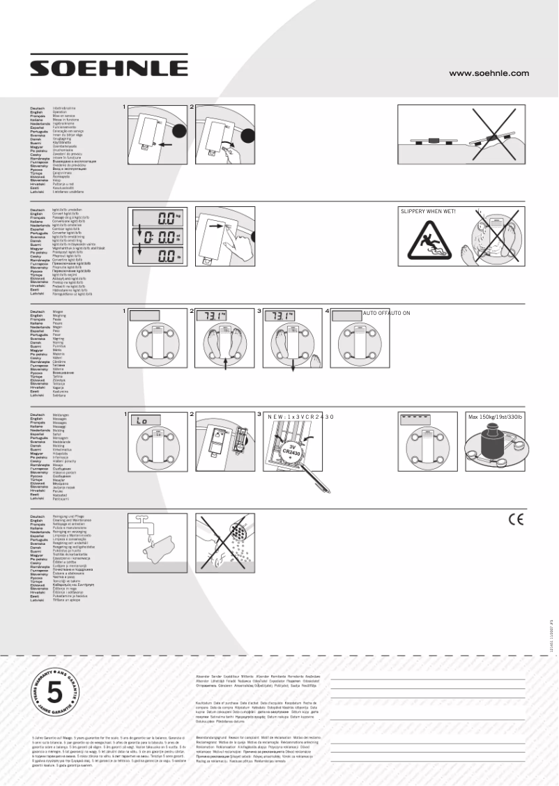 Image de la première page du manuel de l'appareil Calando