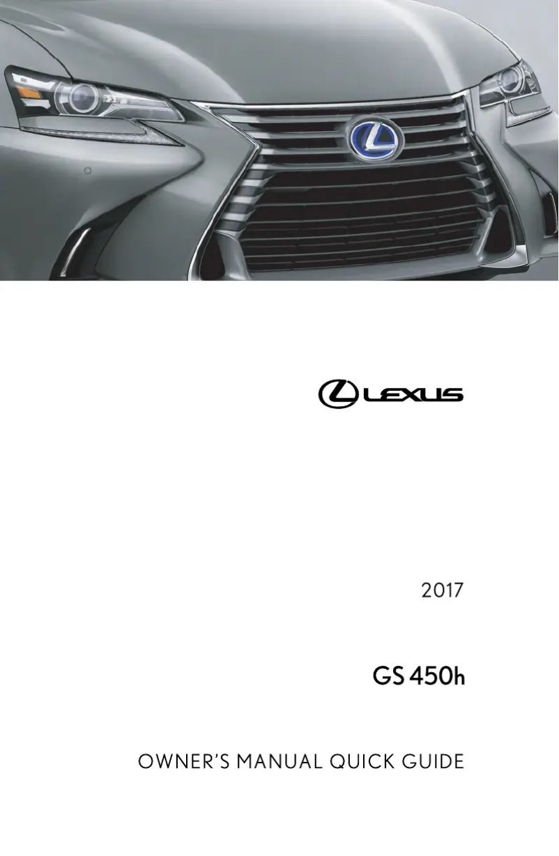 Page n°1 - Manuel utilisateur Lexus GS 450h (2017)