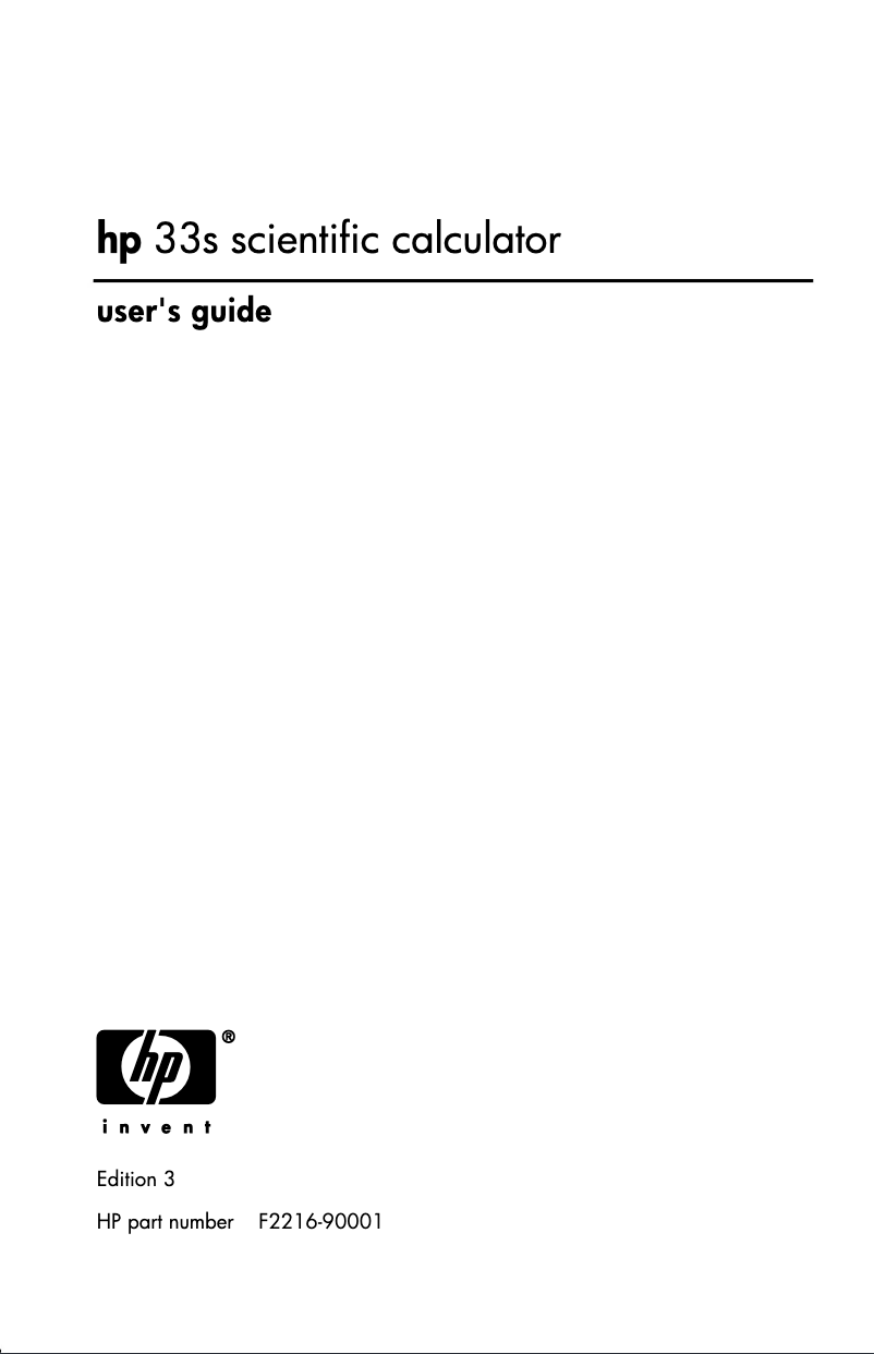 Image de la première page du manuel de l'appareil 33s