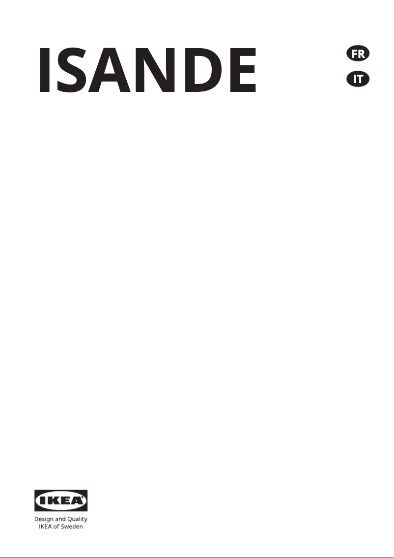 Page 1 de la notice Manuel utilisateur Ikea ISANDE 705.527.38