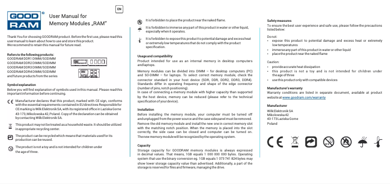 Image de la première page du manuel de l'appareil IR-2400S464L15S/8G