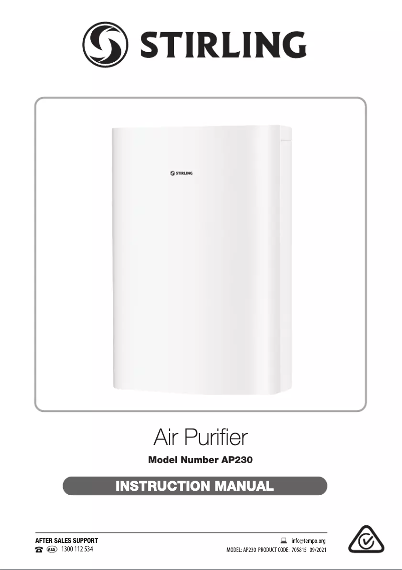 Page 1 de la notice Manuel utilisateur Stirling AP230
