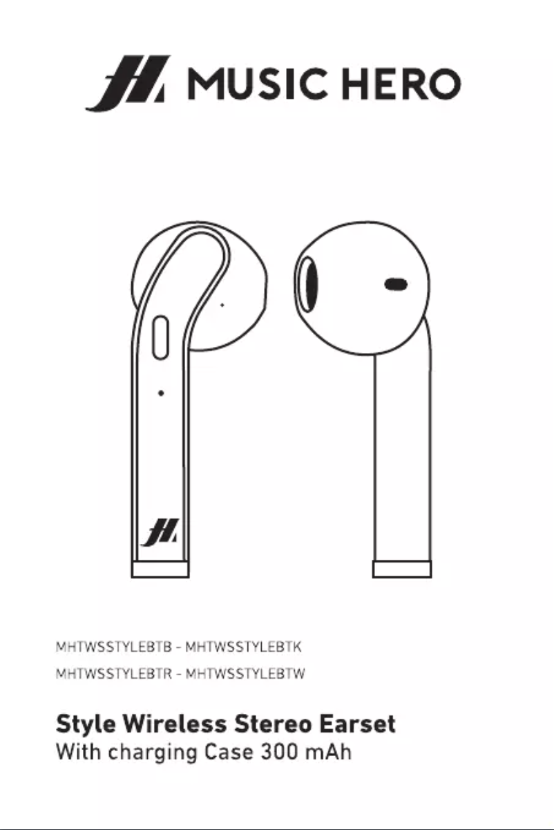 Page 1 de la notice Manuel utilisateur Music Hero Style TWS