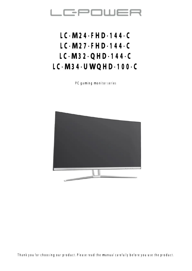 Image de la première page du manuel de l'appareil LC-M32-QHD-144-C
