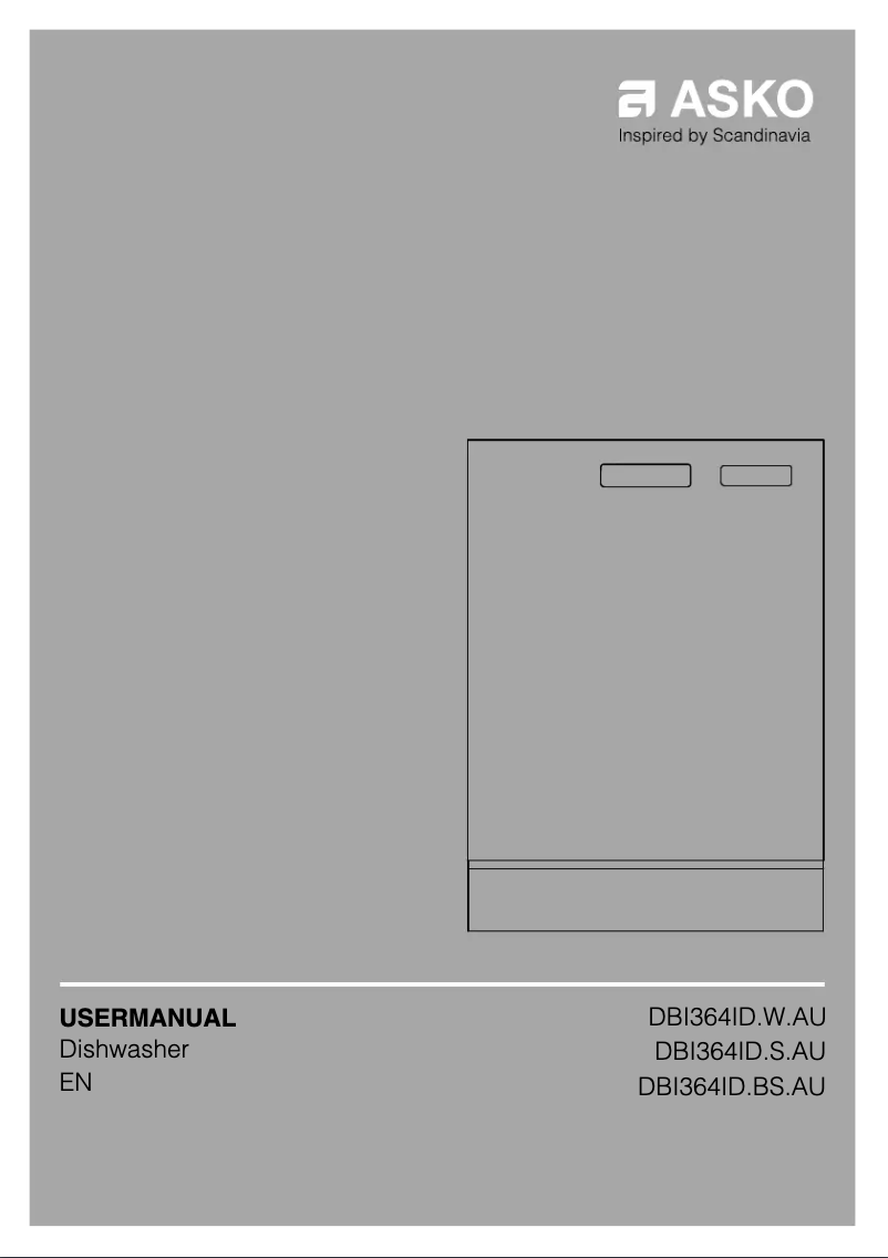 Page 1 de la notice Manuel utilisateur Asko DBI364ID.W.AU