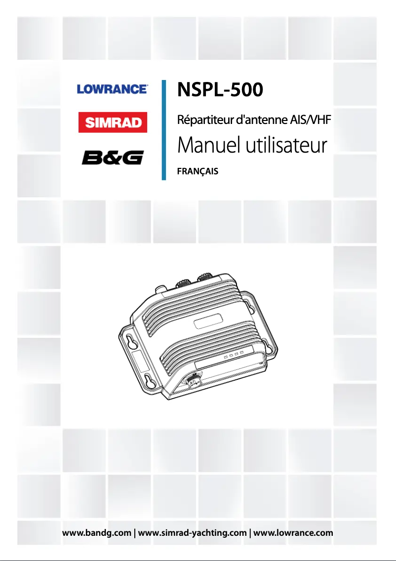 Page 1 de la notice Manuel utilisateur Simrad NSPL-500