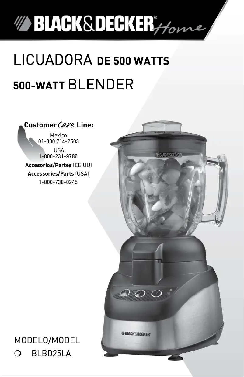 Image de la première page du manuel de l'appareil BLBD25LA