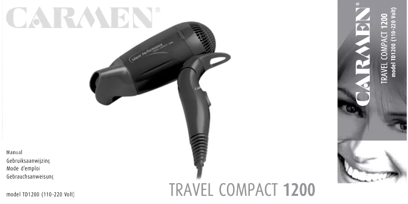 Page 1 de la notice Manuel utilisateur Carmen TD 1200