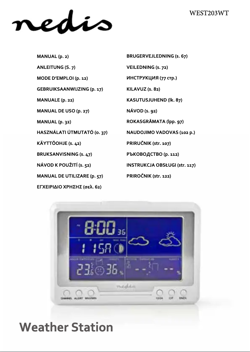 Page n°1 - Manuel utilisateur Nedis WEST203WT