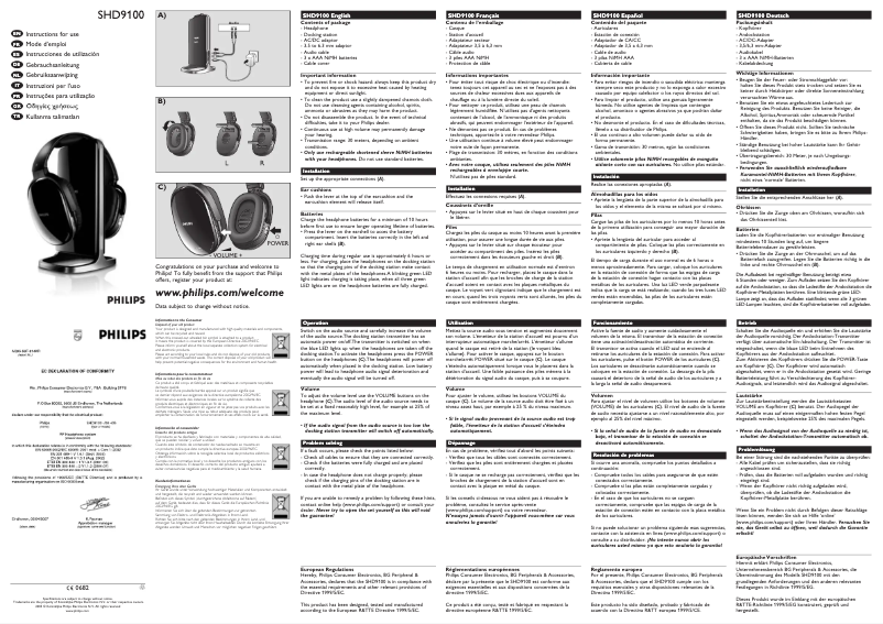 Image de la première page du manuel de l'appareil SHD9100