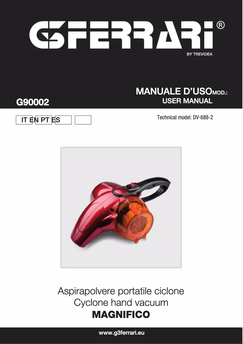 Page 1 de la notice Manuel utilisateur G3 Ferrari Magnifico G90002