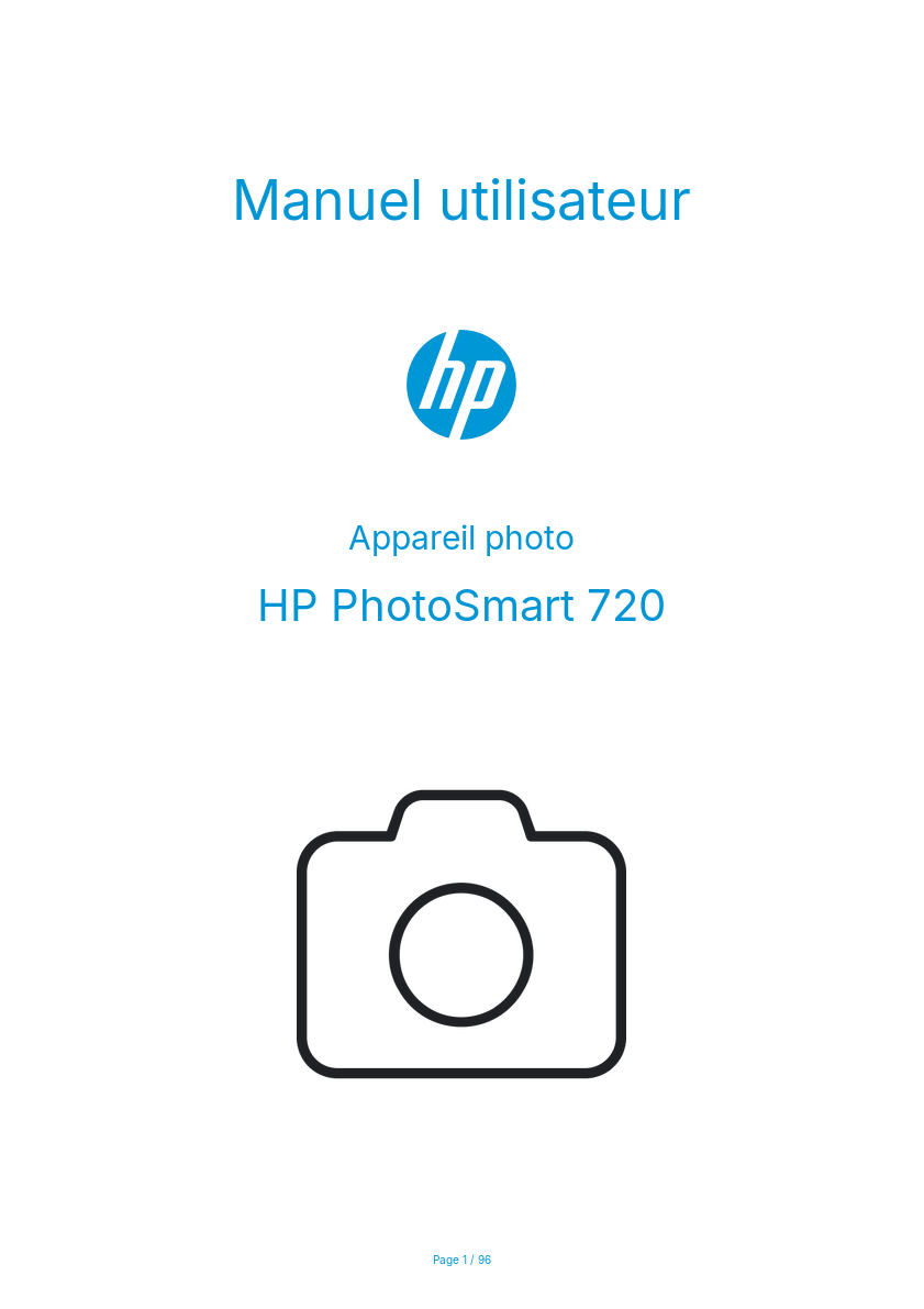 Page n°1 - Manuel utilisateur HP PhotoSmart 720