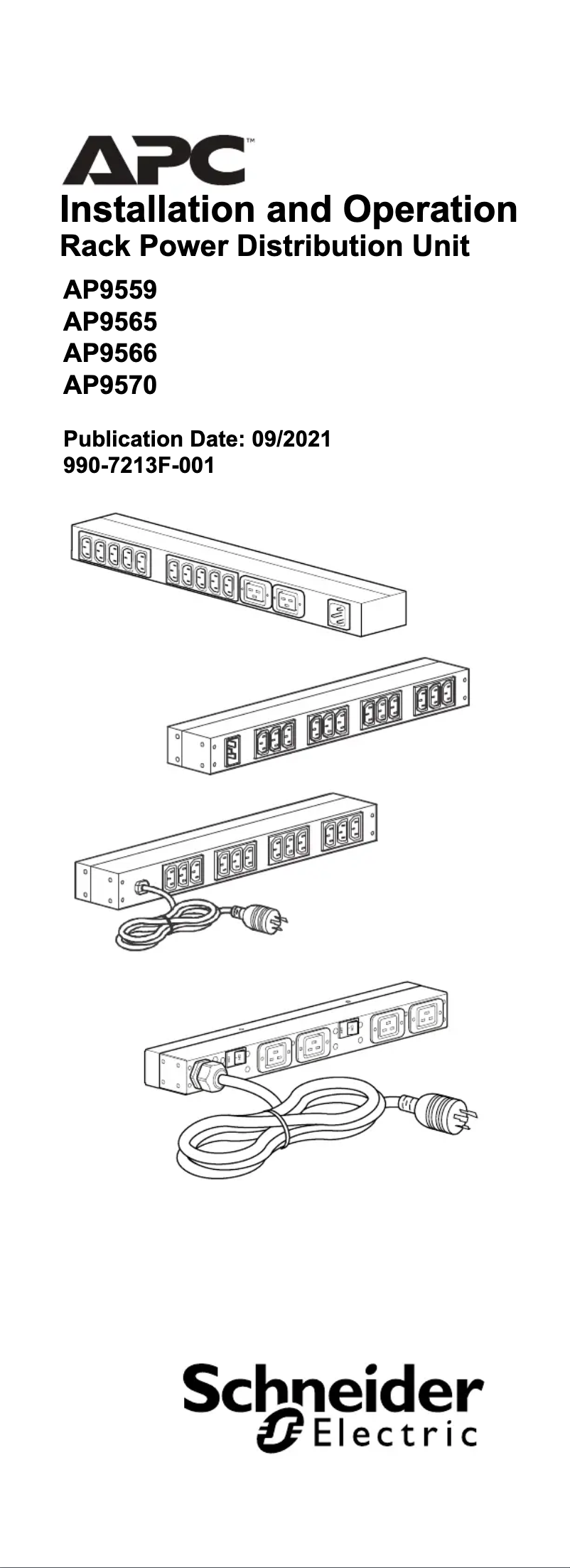 Page n°1 - Manuel utilisateur APC AP9559