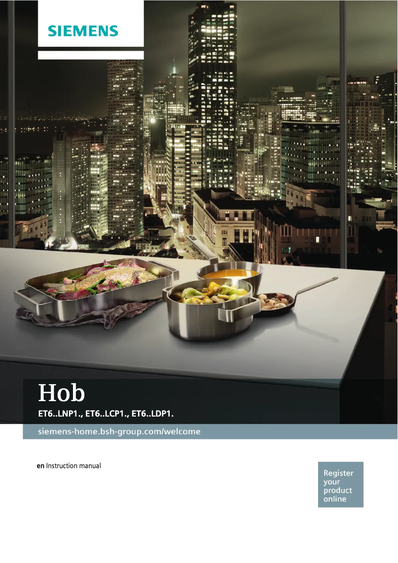 Page 1 de la notice Manuel utilisateur Siemens ET675LNP1C